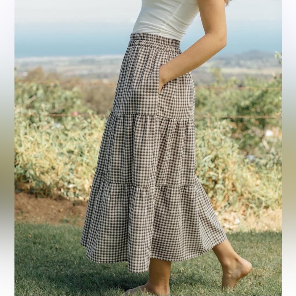 Neuflora NWOT Olinda Gingham Skirt, Size M
